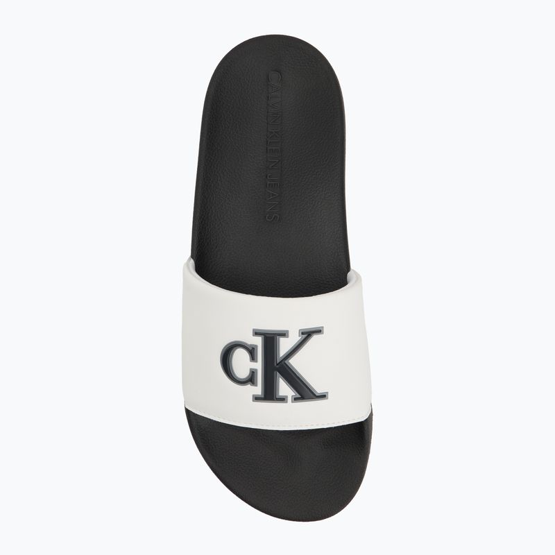 Pánske šľapky Calvin Klein YM0YM01281 Jelly Mono PU Bright White/Black 5