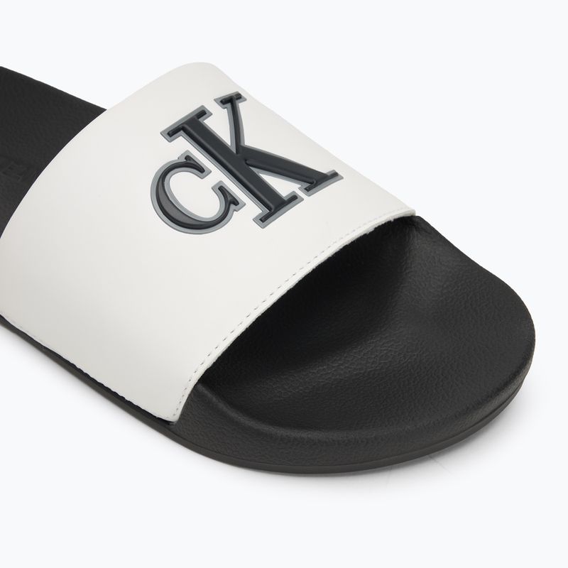 Pánske šľapky Calvin Klein YM0YM01281 Jelly Mono PU Bright White/Black 7