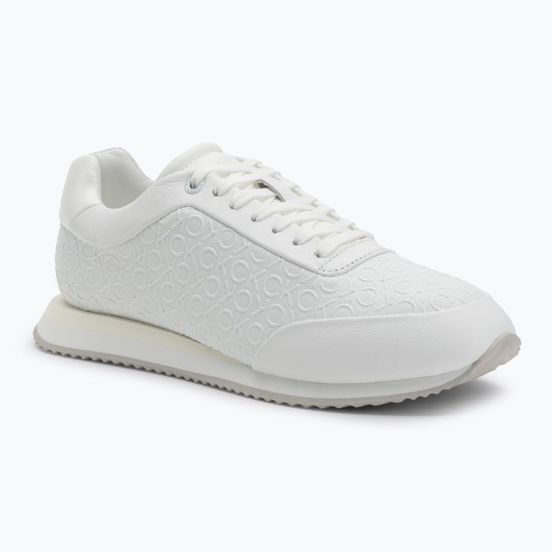 Dámske topánky Calvin Klein HW0HW02574 Runner Lace Up Mono Pu Triple Bright White