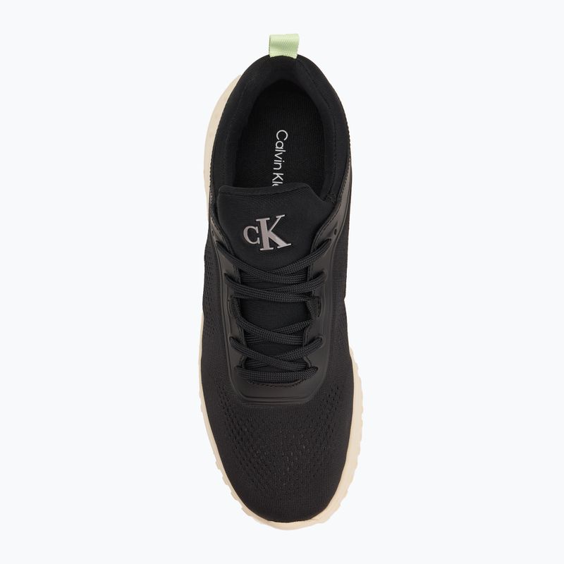 Dámske topánky Calvin Klein YW0YW01855 Eva Runner Sock Mg Tech Mix black/pistachio/white jade 5