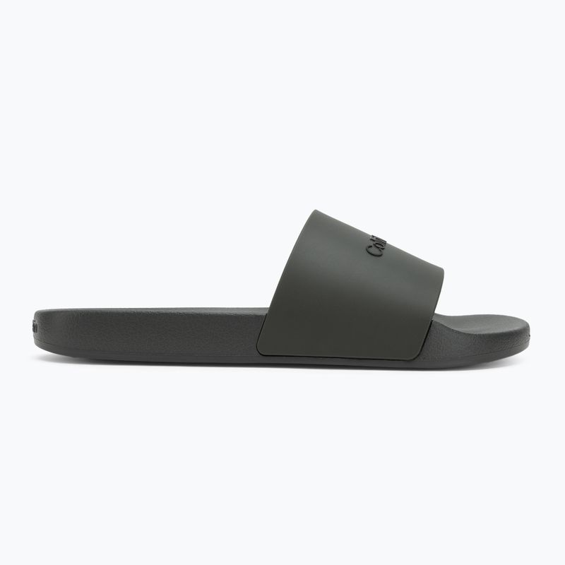 Calvin Klein pánske žabky HM0HM00455 Pool Slide Rubber dark olive 2