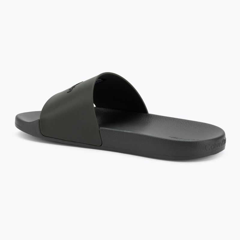 Calvin Klein pánske žabky HM0HM00455 Pool Slide Rubber dark olive 3