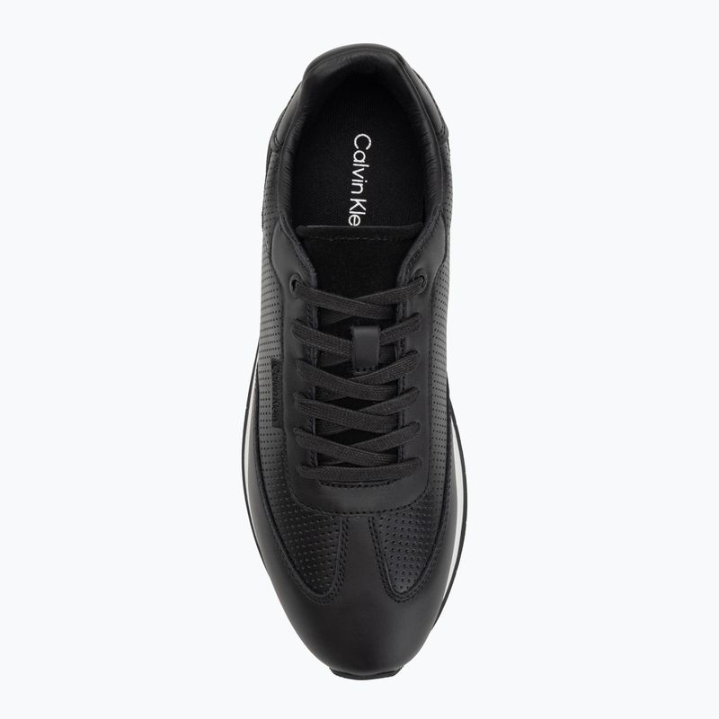 Pánske topánky Calvin Klein HM0HM01871 Low Prof Runn Laceup Perf Lth Black/Bright White 5
