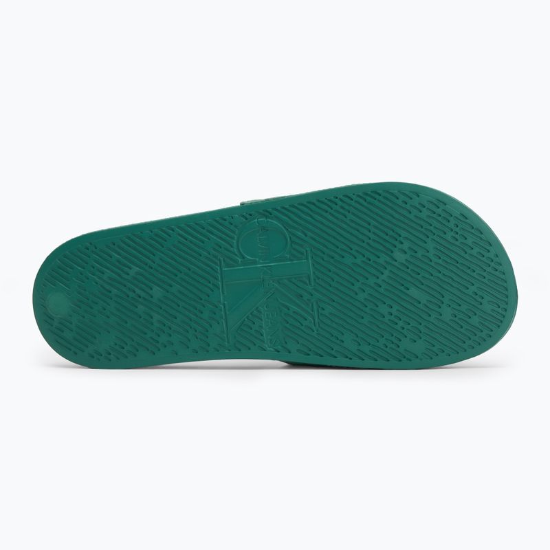 Pánske šľapky Calvin Klein YM0YM01367 Monologo CV Wild Green 4