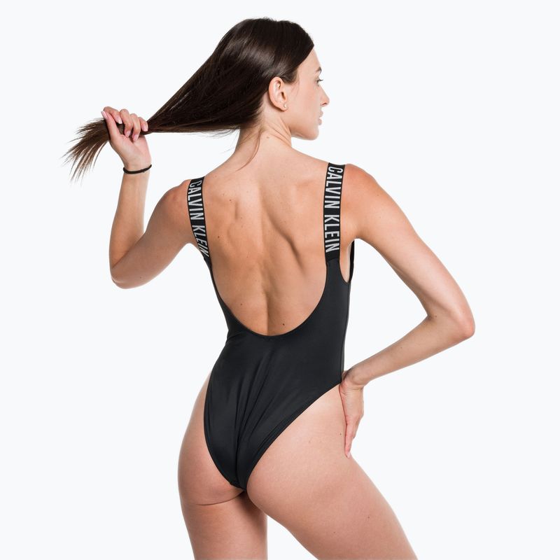 Dámske jednodielne plavky Calvin Klein Scoop Back Black 6
