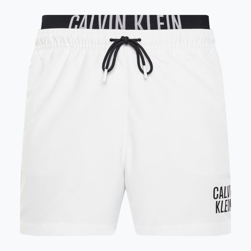 Pánske plavecké šortky Calvin Klein Medium s dvojitým pásom biele