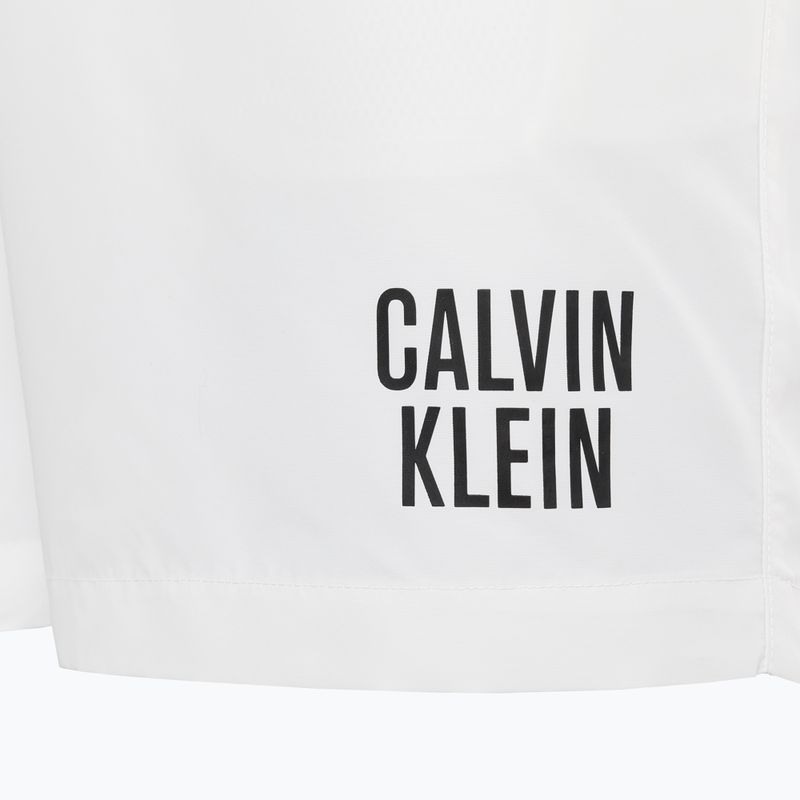 Pánske plavecké šortky Calvin Klein Medium s dvojitým pásom biele 3