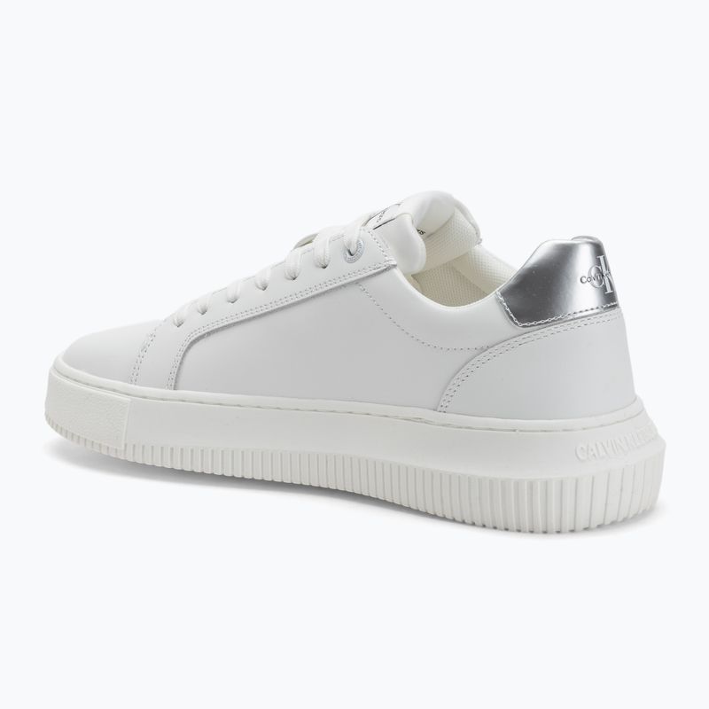 Dámske topánky Calvin Klein YW0YW01224 Cupsole Mono Lth Wn white/silver 3