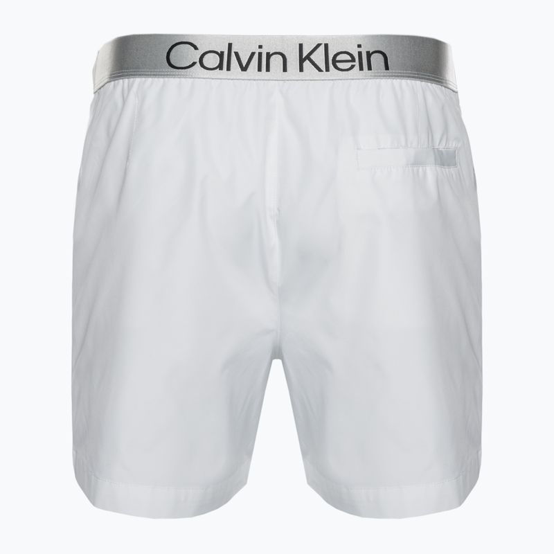 Pánske plavecké šortky Calvin Klein Medium Drawstring white 2