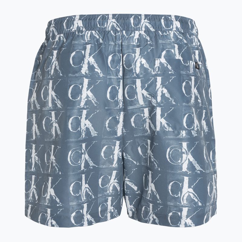 Pánske plavecké šortky Calvin Klein Medium Drawstring Print blue 2