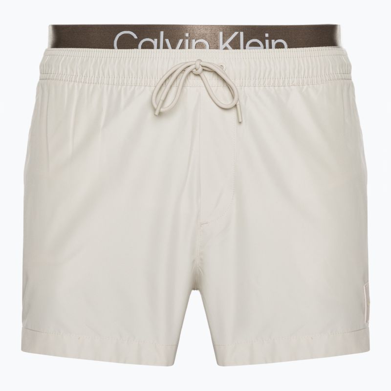 Pánske plavecké šortky Calvin Klein Short Double Wb beige