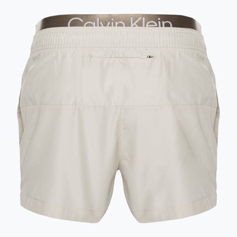 Pánske plavecké šortky Calvin Klein Short Double Wb beige 2