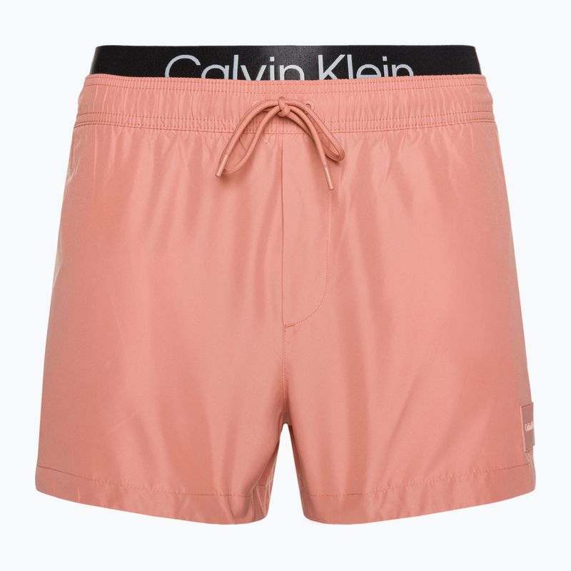 Calvin Klein Short Double Wb ružové plavecké šortky