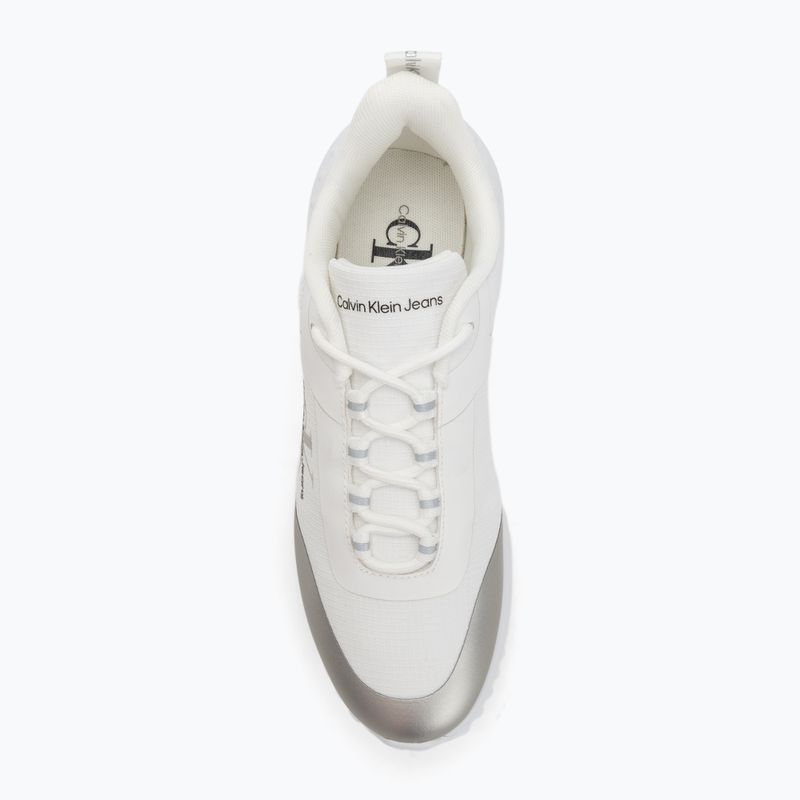 Dámske topánky Calvin Klein Eva Runner Low Lace Mix Ml Wn bright white/silver 5