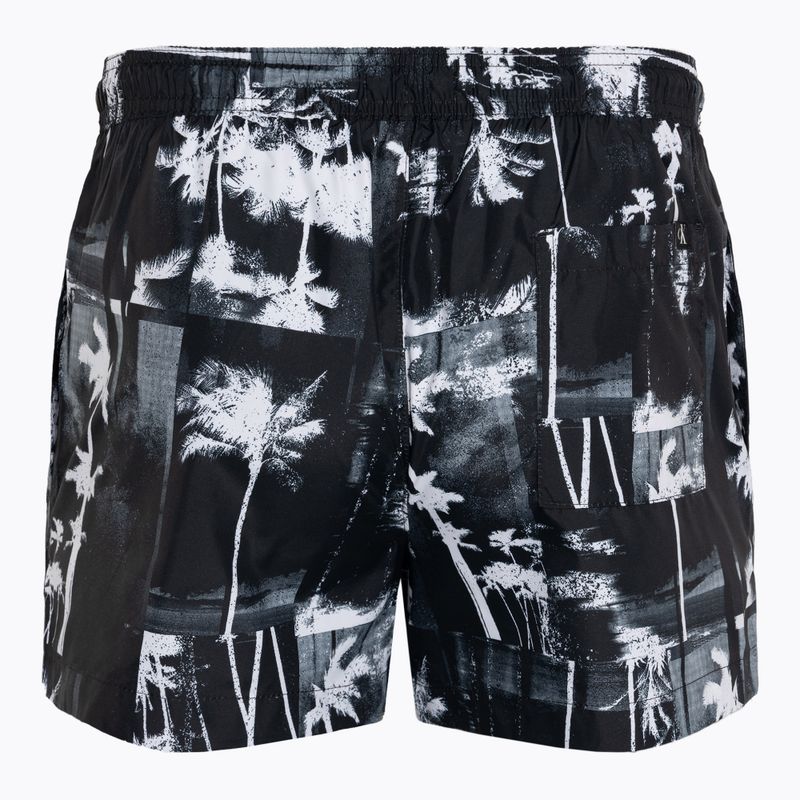 Pánske plavecké šortky Calvin Klein Drawstring-Print palm black 2