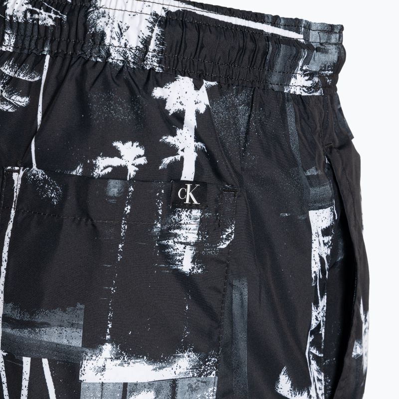 Pánske plavecké šortky Calvin Klein Drawstring-Print palm black 4