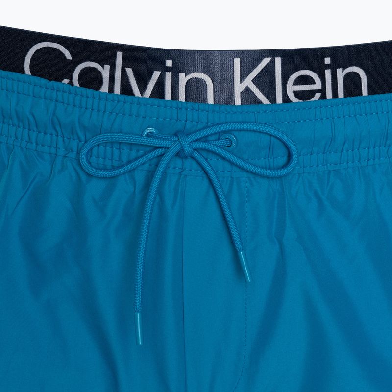 Calvin Klein Pánske krátke plavecké šortky s dvojitým pásom ocean hue 3