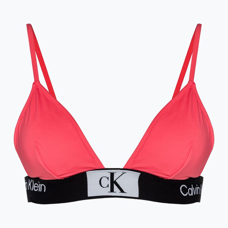 Calvin Klein Pevný trojuholníkový vrchný diel plaviek calypso coral