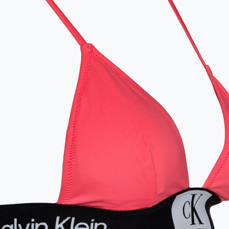 Calvin Klein Pevný trojuholníkový vrchný diel plaviek calypso coral 3