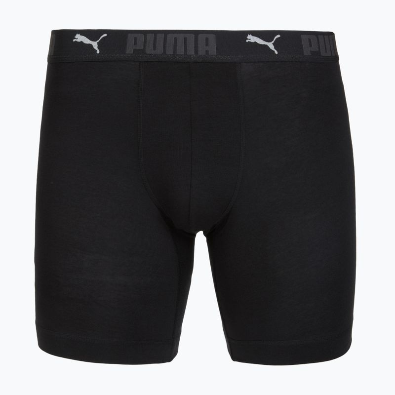 Pánske boxerky Cotton Long 2 pack black 2