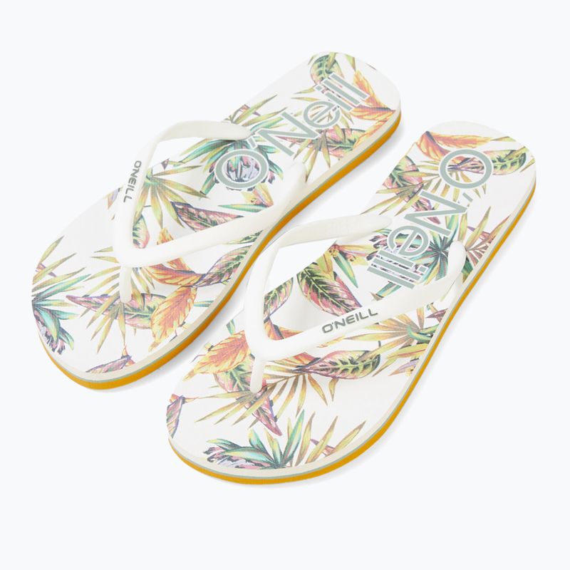 Dámske žabky O'Neill Profile Graphic white tropical flower 9