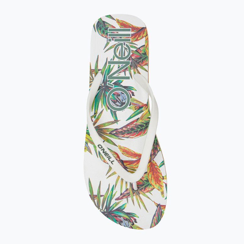 Dámske žabky O'Neill Profile Graphic white tropical flower 6
