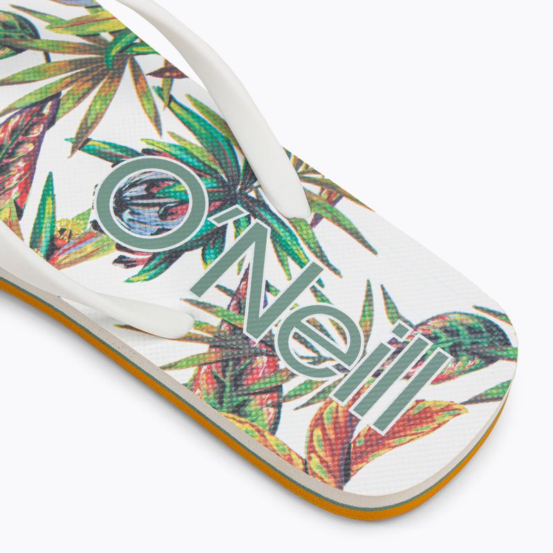 Dámske žabky O'Neill Profile Graphic white tropical flower 8