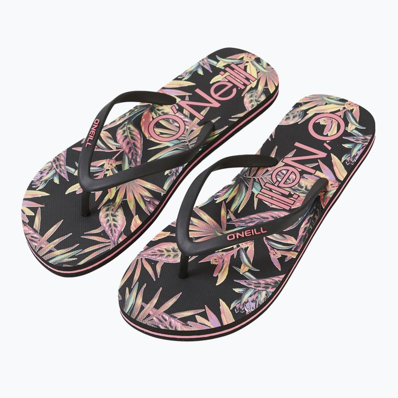Dámske žabky O'Neill Profile Graphic black tropical flower 9