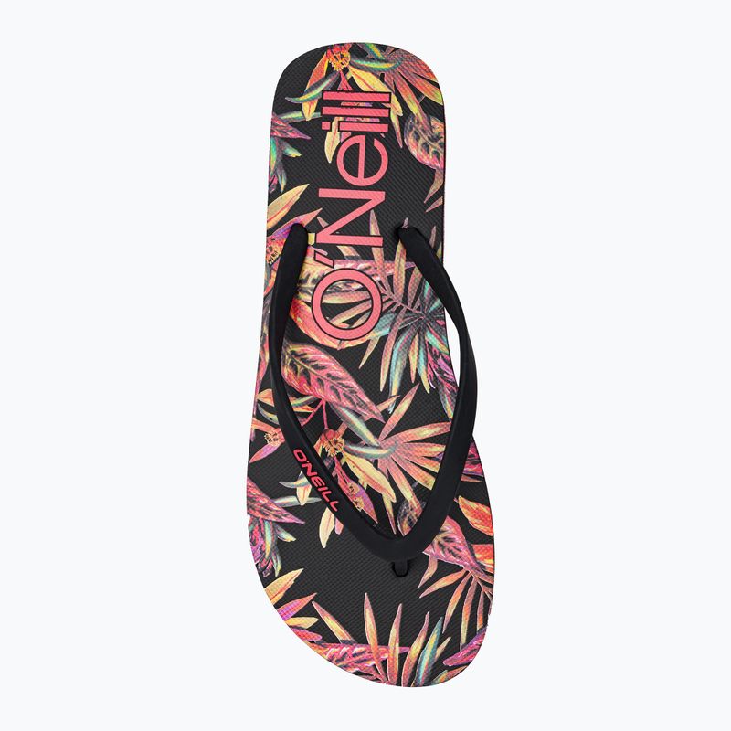 Dámske žabky O'Neill Profile Graphic black tropical flower 6
