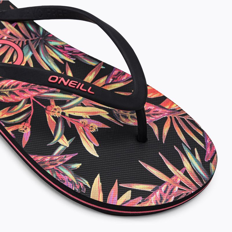 Dámske žabky O'Neill Profile Graphic black tropical flower 7