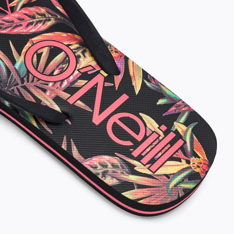 Dámske žabky O'Neill Profile Graphic black tropical flower 8