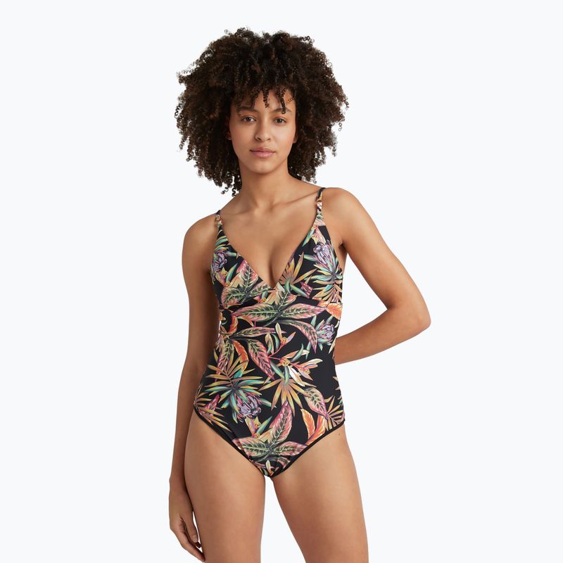 Dámske jednodielne plavky O'Neill Sunset black tropical flower 3