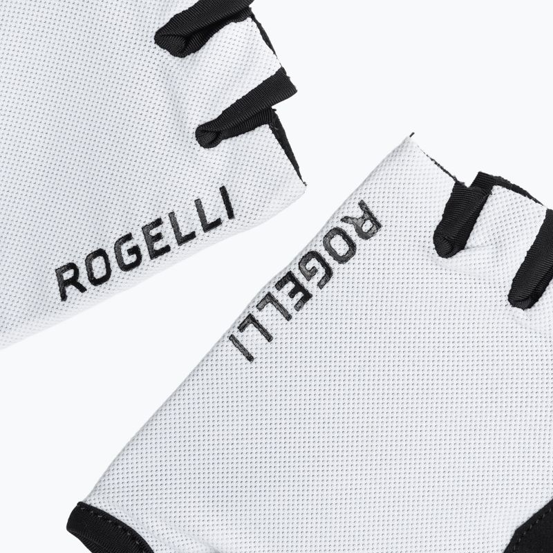 Rogelli Core biele pánske cyklistické rukavice 4