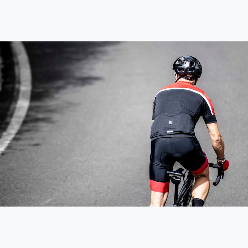Pánske cyklistické tričko Rogelli Course black/red/white 8