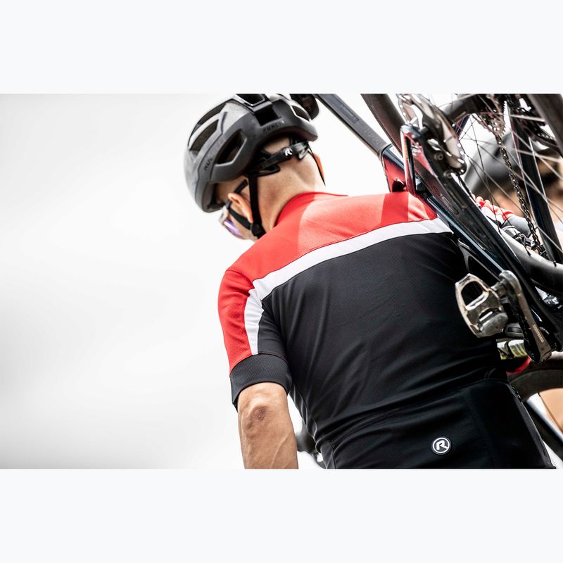 Pánske cyklistické tričko Rogelli Course black/red/white 9