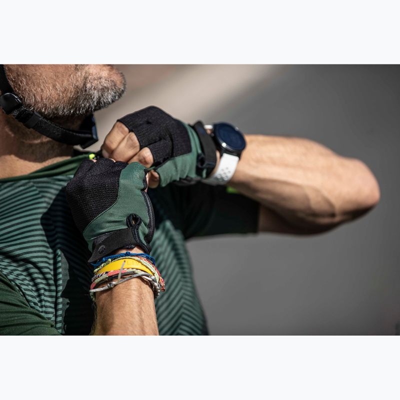 Pánske cyklistické rukavice Rogelli Essential black/green 4