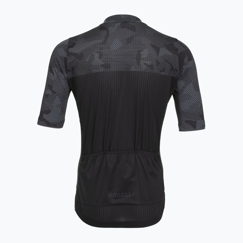 Pánsky cyklistický dres Rogelli Camo Jersey black/grey 2