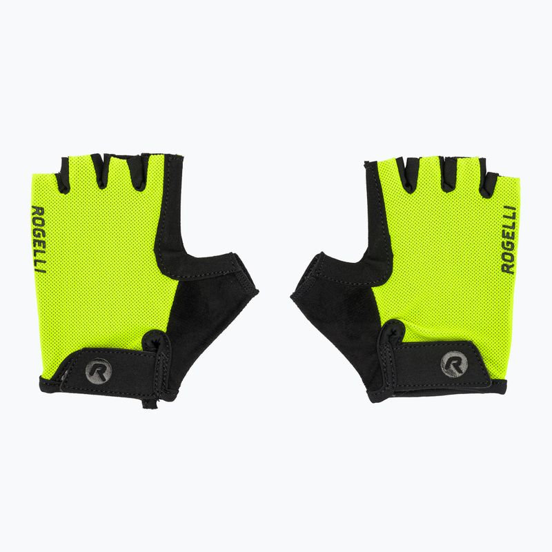 Detské cyklistické rukavice Rogelli Core Jr fluor yellow 2
