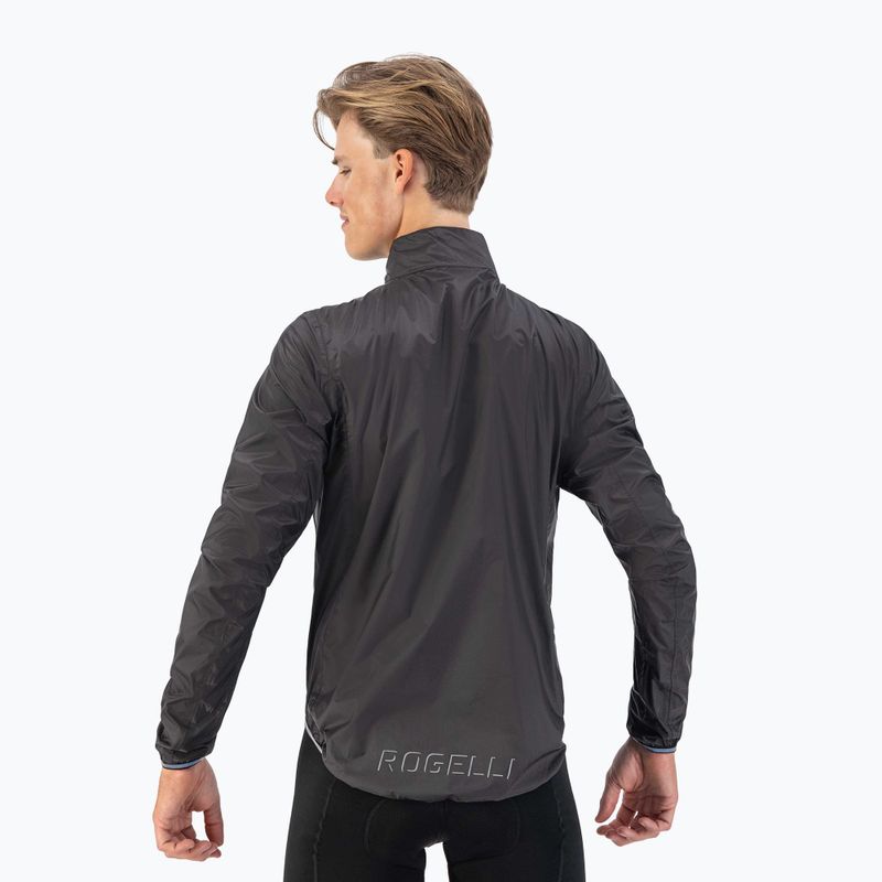 Pánska cyklistická bunda Rogelli Essential Rain black 2