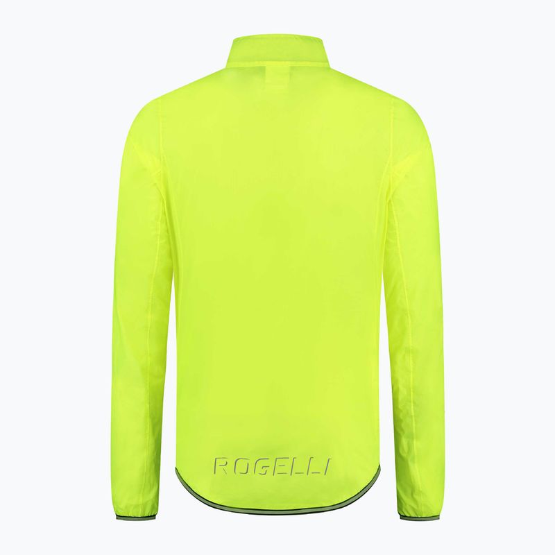 Pánska cyklistická bunda Rogelli Essential Rain fluorescent yellow 5