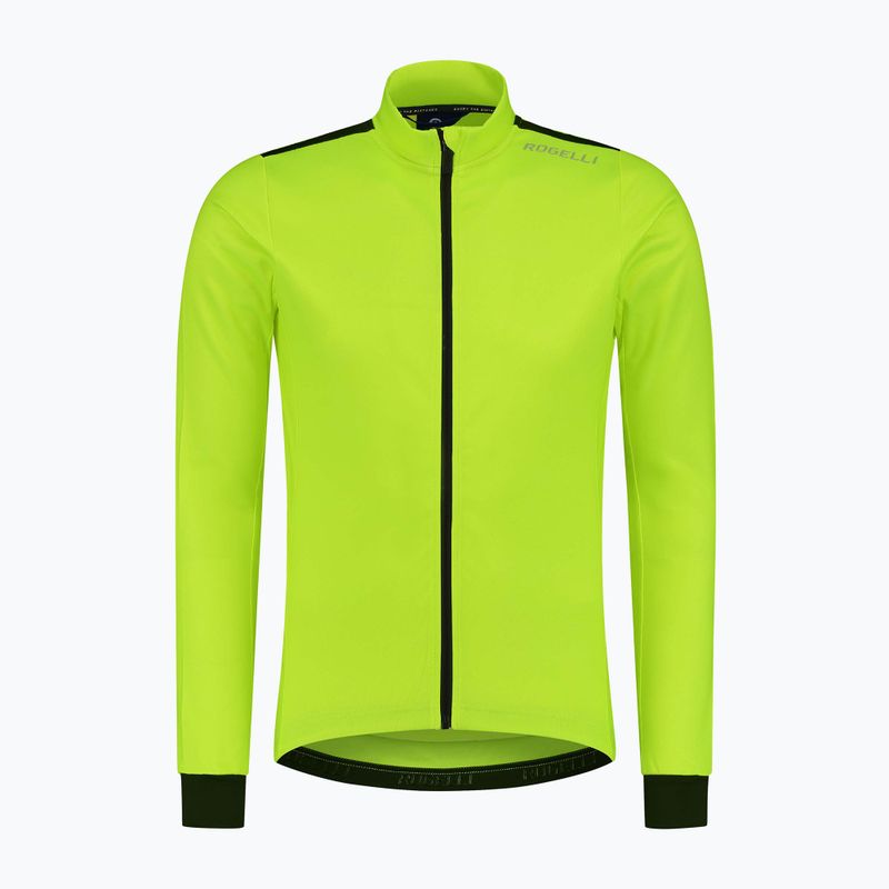 Pánske cyklistické tričko s dlhým rukávom Rogelli Core fluor/black 3