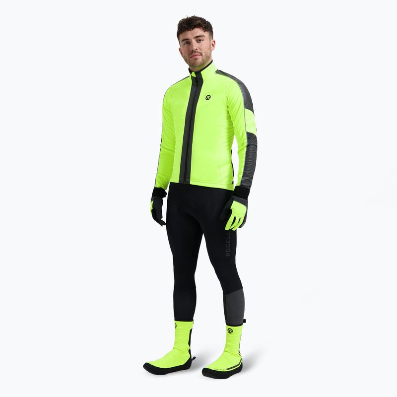 Pánska cyklistická bunda Rogelli Essential Winter Hi Vis yellow 2