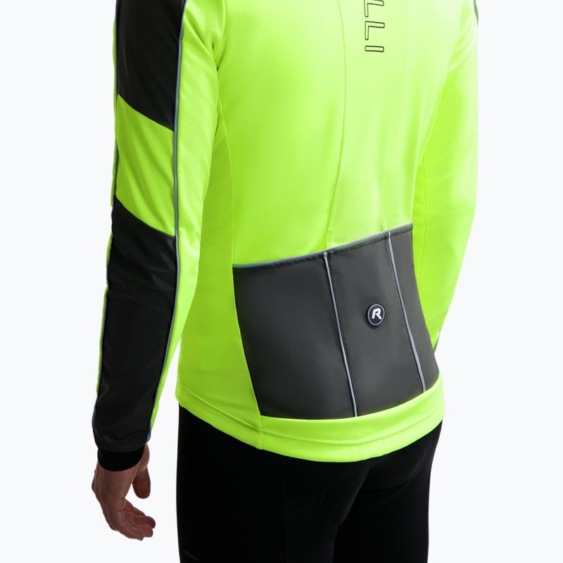 Pánska cyklistická bunda Rogelli Essential Winter Hi Vis yellow 4