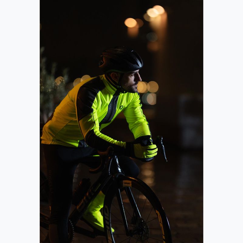 Pánska cyklistická bunda Rogelli Essential Winter Hi Vis yellow 8