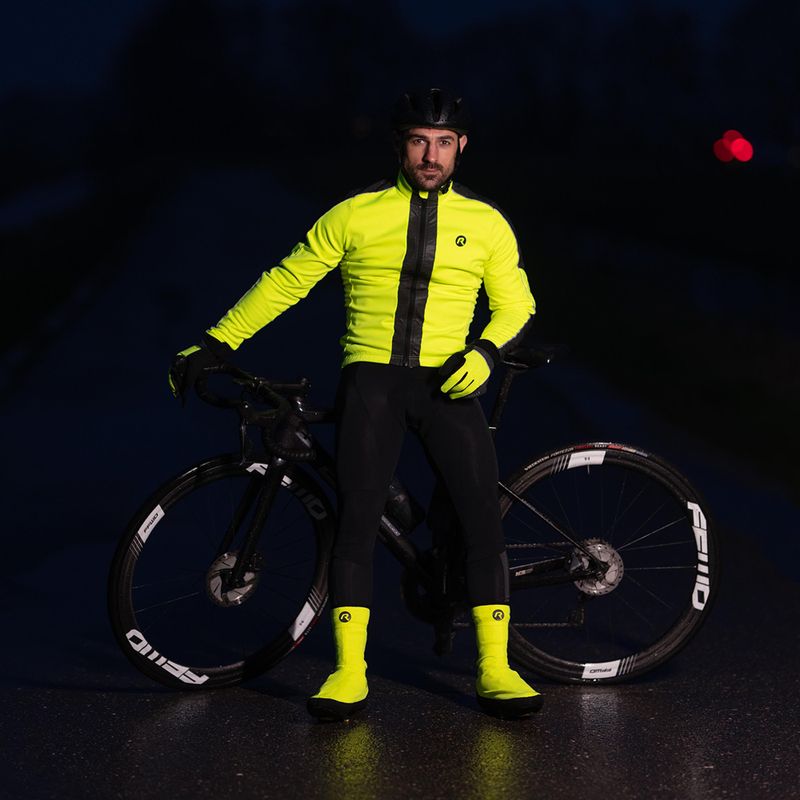 Pánska cyklistická bunda Rogelli Essential Winter Hi Vis yellow 9