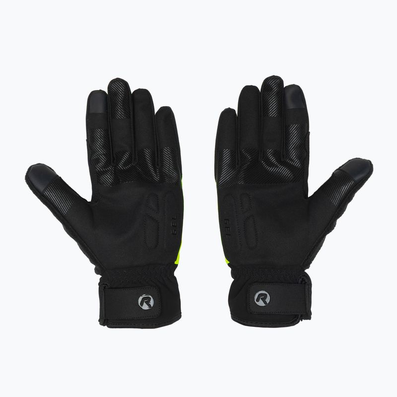 Pánske cyklistické rukavice Rogelli Essential Winter Waterproop fluorescent yellow 3