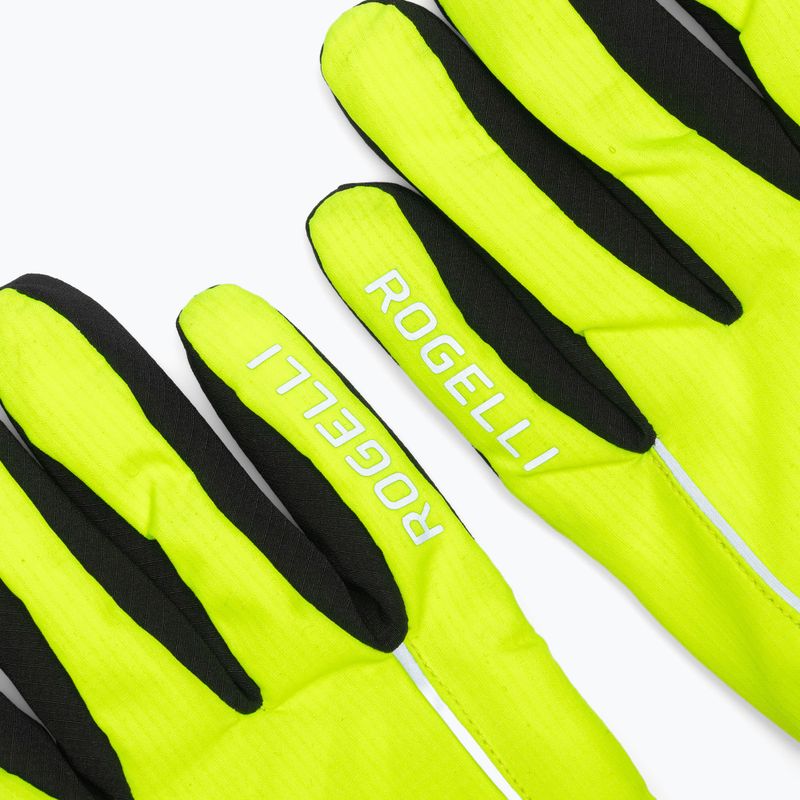 Pánske cyklistické rukavice Rogelli Essential Winter Waterproop fluorescent yellow 5