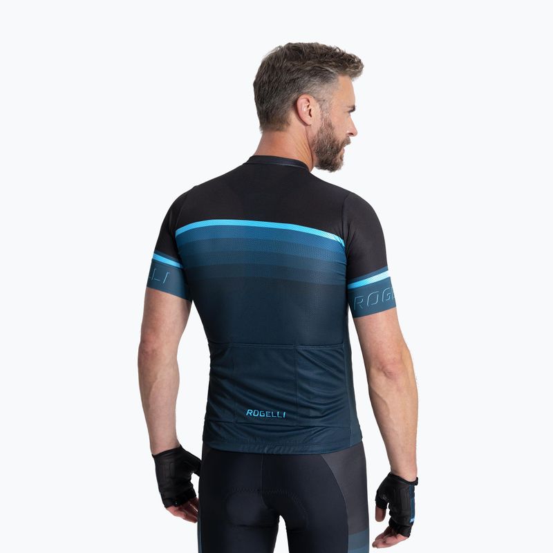 Pánsky cyklistický dres Rogelli Hero II black/blue 3