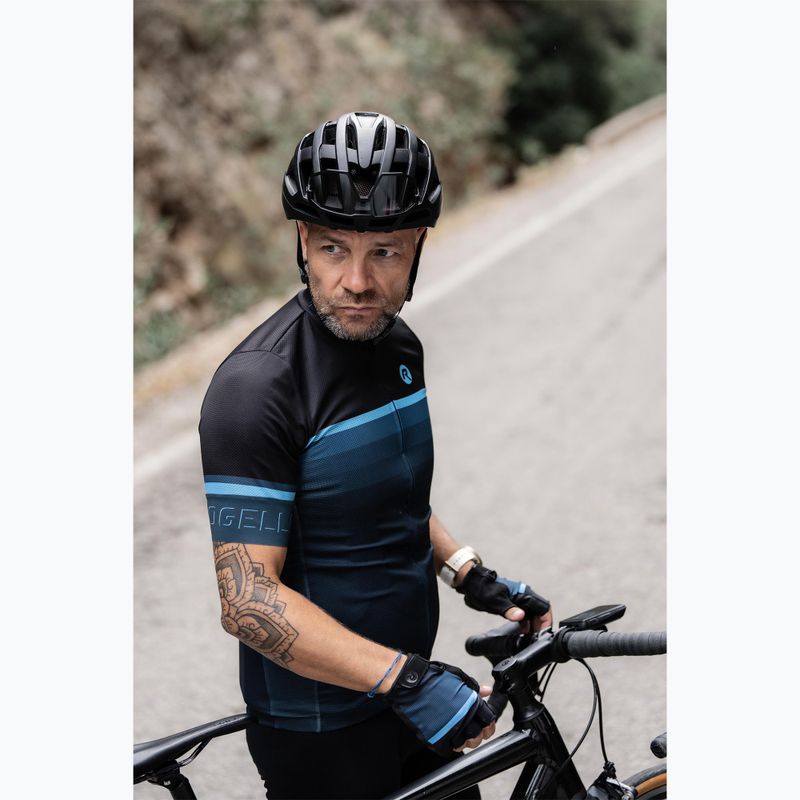 Pánsky cyklistický dres Rogelli Hero II black/blue 8