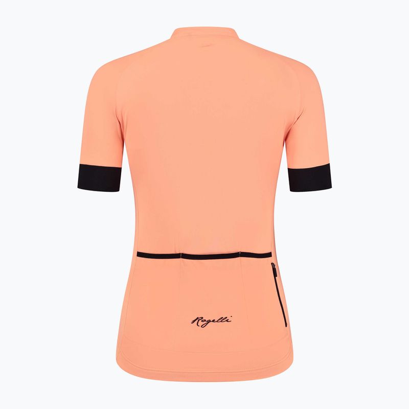 Dámsky cyklistický dres Rogelli Modesta coral/black 4